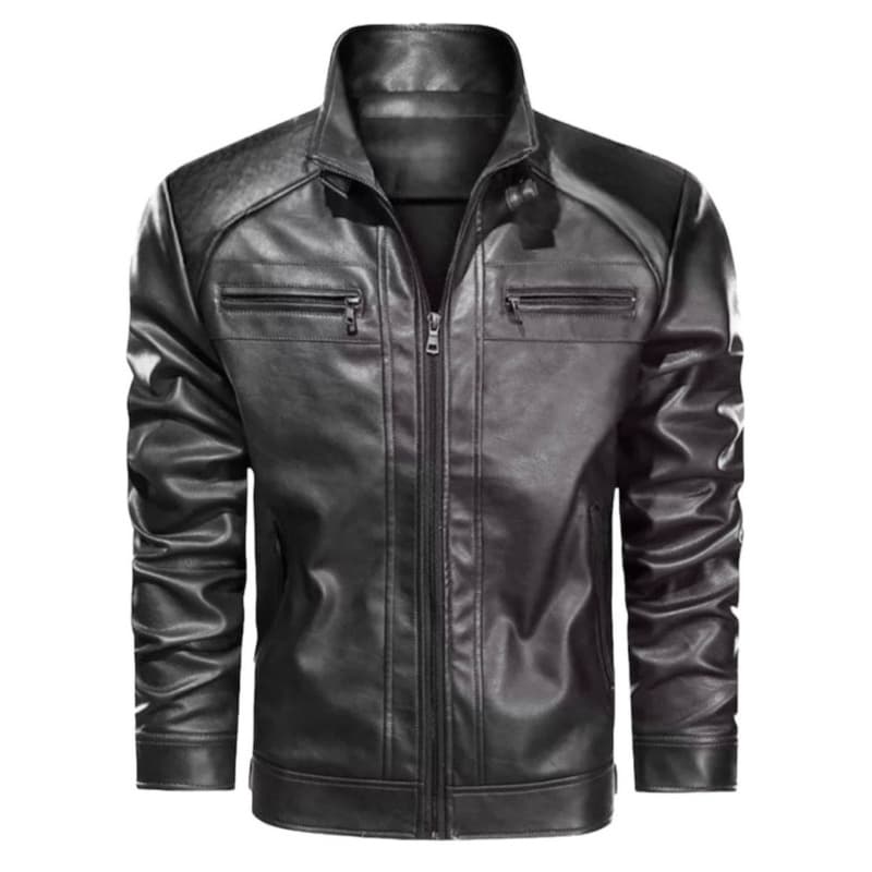 Jaqueta de Couro Motoqueiro Masculina Durabilidade  no Frio