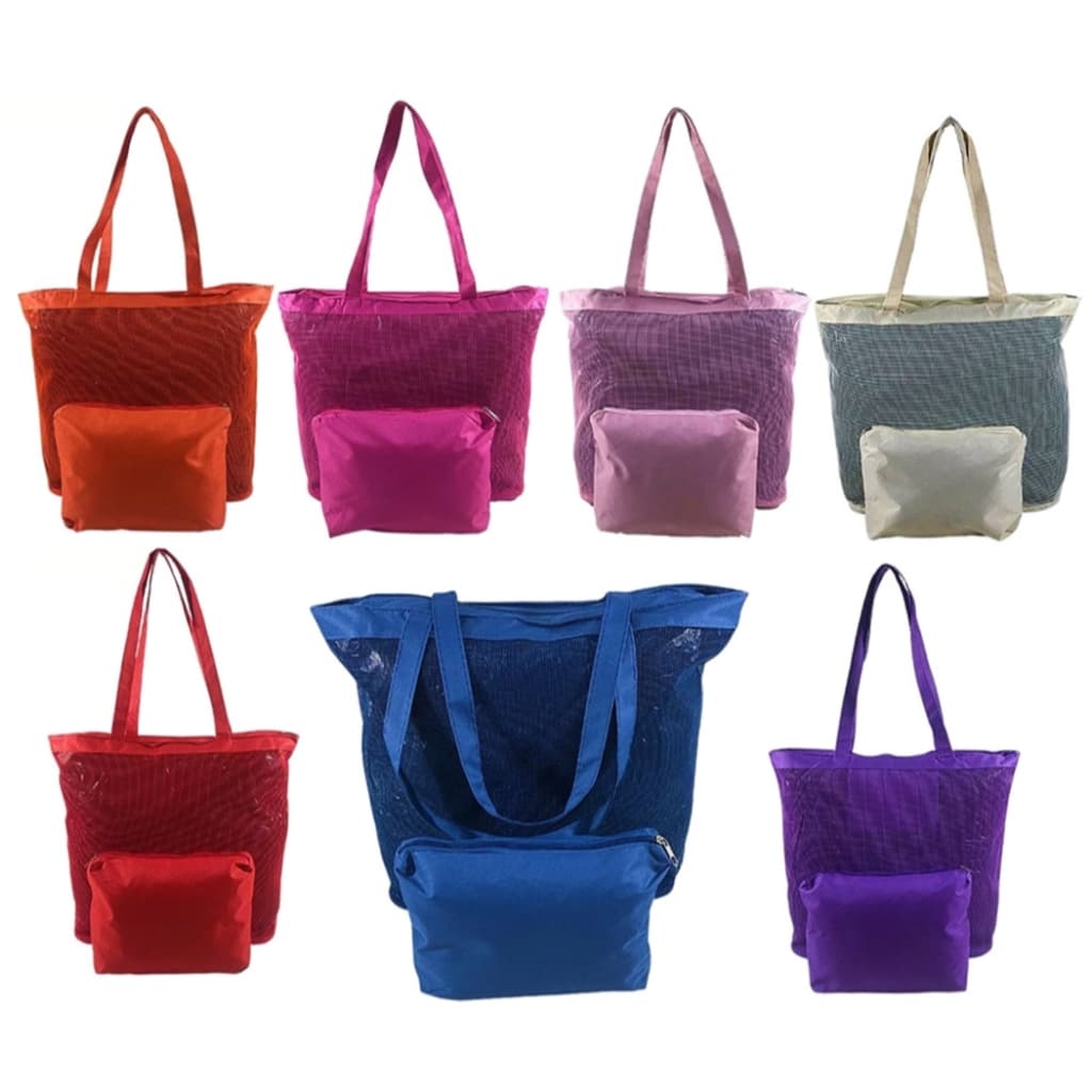 Bolsa Feminina Emborrachada com Necessaire Praia Verão Piscina Clube Alça
