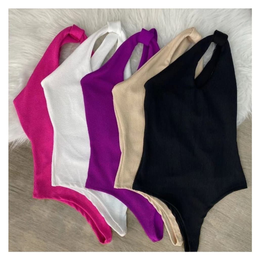 Body Bori Feminino Mula Manca Manga Unica Lado Gota Canelado Fabriçacão Propria