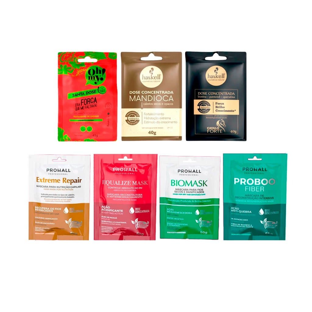 Máscara Extreme Repair Proboo Equalize Biomask Cavalo Forte Mandioca Supermáscara Oh My 40g/50g
