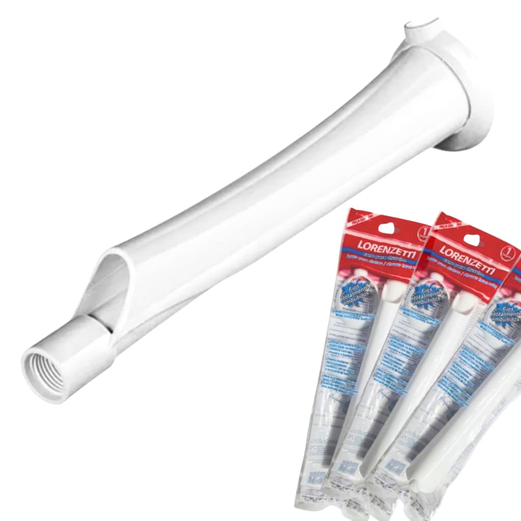 Braço Chuveiro Haste 30cm Lorenzetti Original Branco