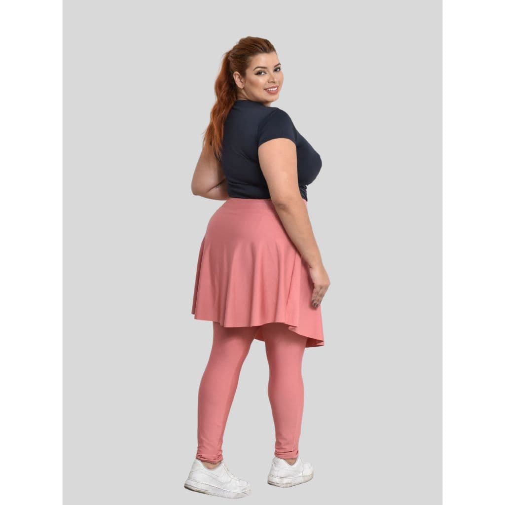 Calça Saia Fitness com Bolso Plus Size Moda Evangélica G1 G2