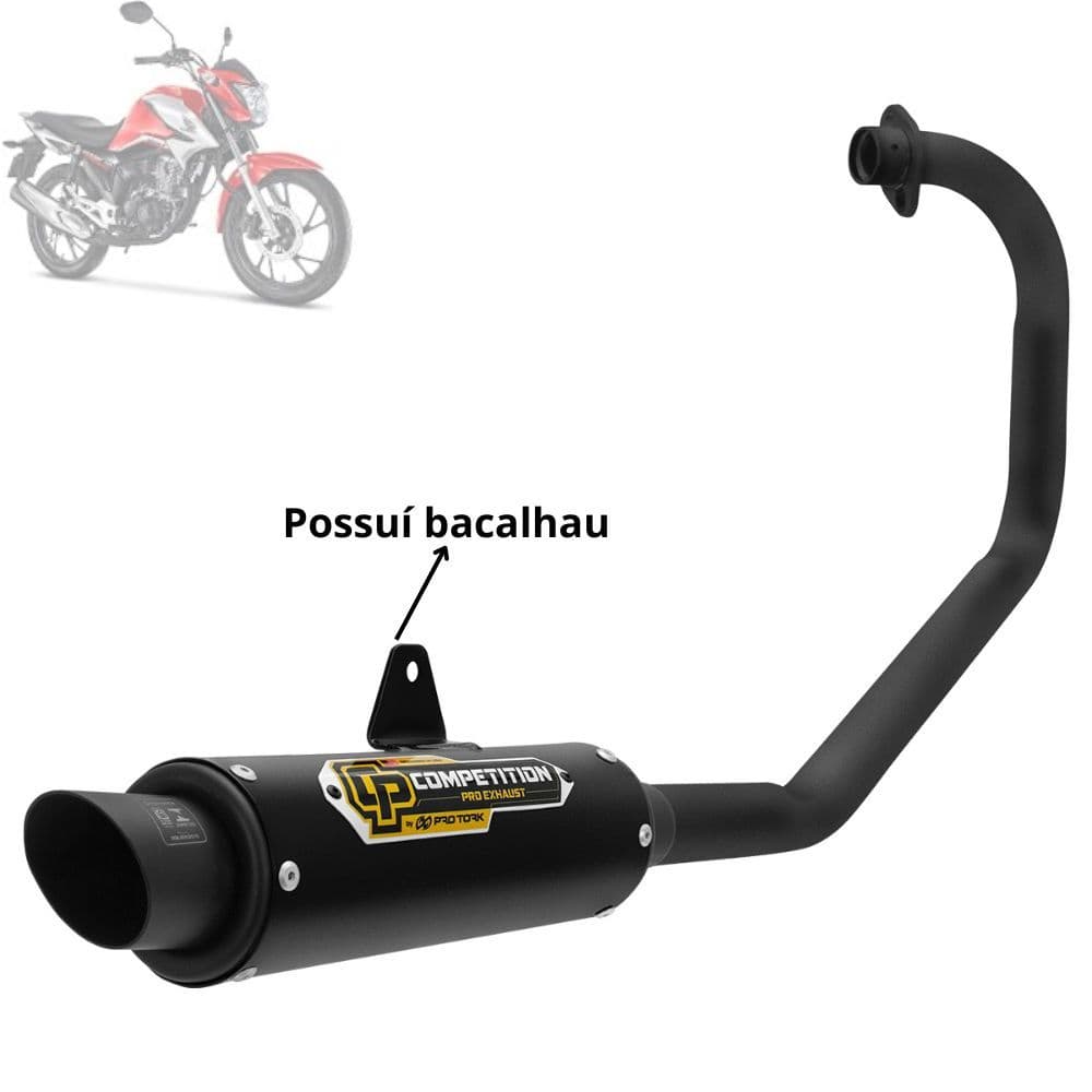 Escapamento Escape Esportivo Competition Moto Honda Titan 160 2015 2016 2017 2018 Pro Tork