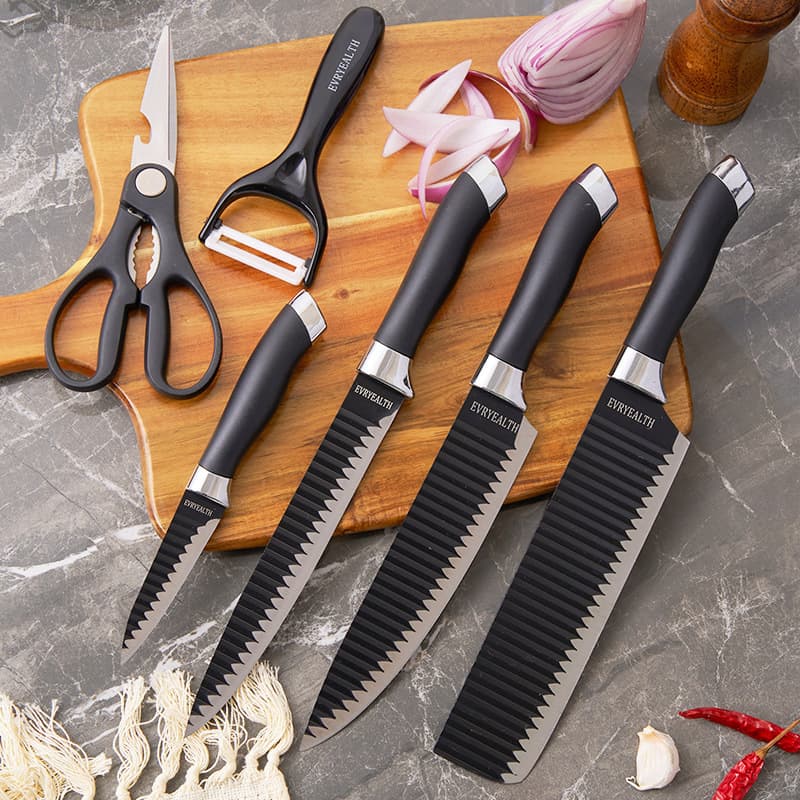 Kit de Facas Churrasco Cozinha Profissional Antiaderente 6 Peças