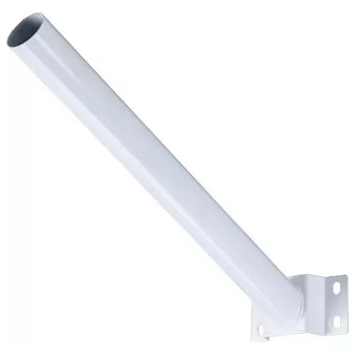 01 Braço Suporte Metal Para Luminária De Poste Branco