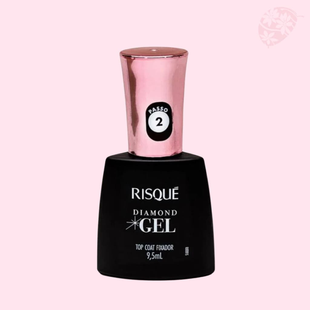 Esmalte Top Coat Risqué Diamond Gel Fixador 9,5ml