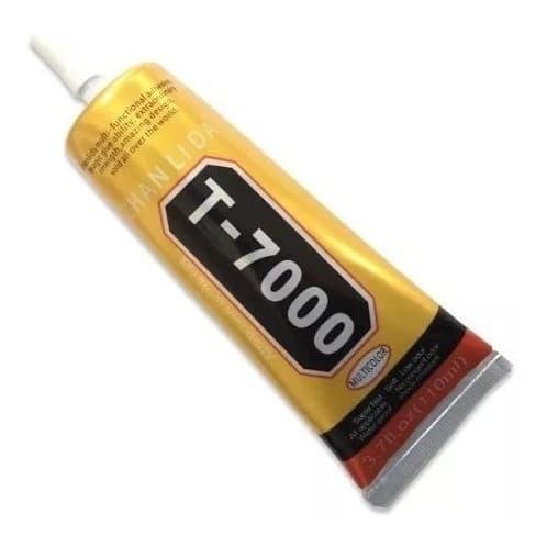 Kit Cola T 7000 110ml  + Elástico Manutenção Celular Reparo Colagem Tela