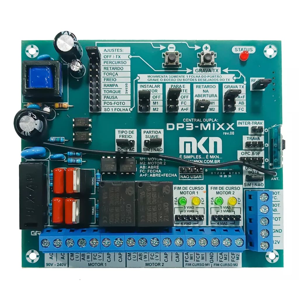 Central Placa Portao Automatico Dupla Ppa Rossi 433mhz Garen