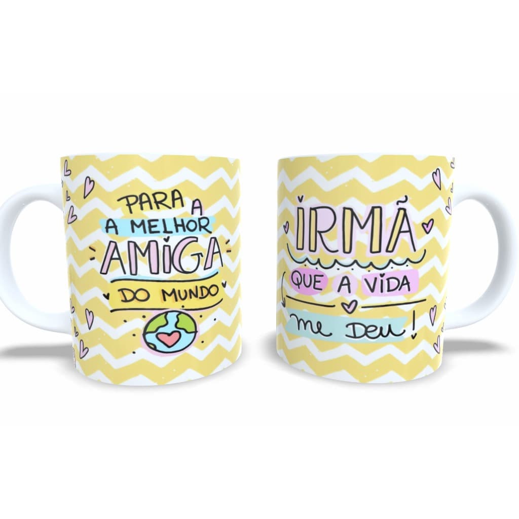 Caneca Amizade Personalizada Amigas Forever Best Friends Presente Aniversario Festa Full HD 237