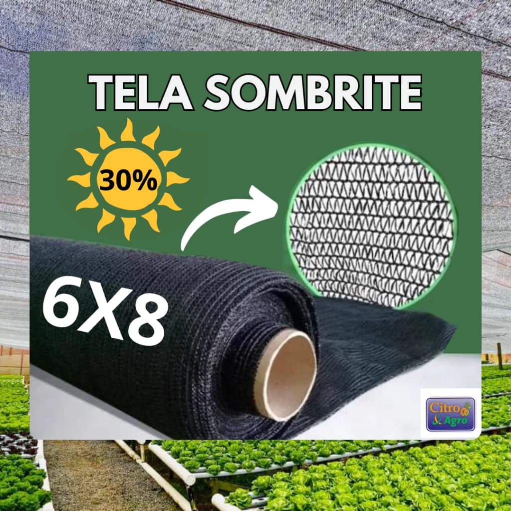 Tela Sombrite Preta 30% - 6x8 metros.