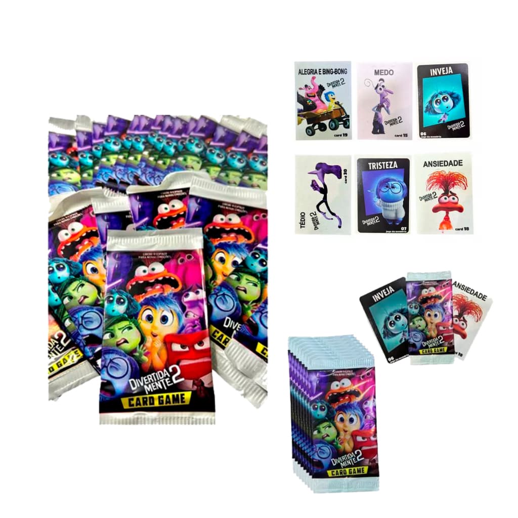 Kit 40 Cards Divertidamente 2 Personagens Disney Emoções