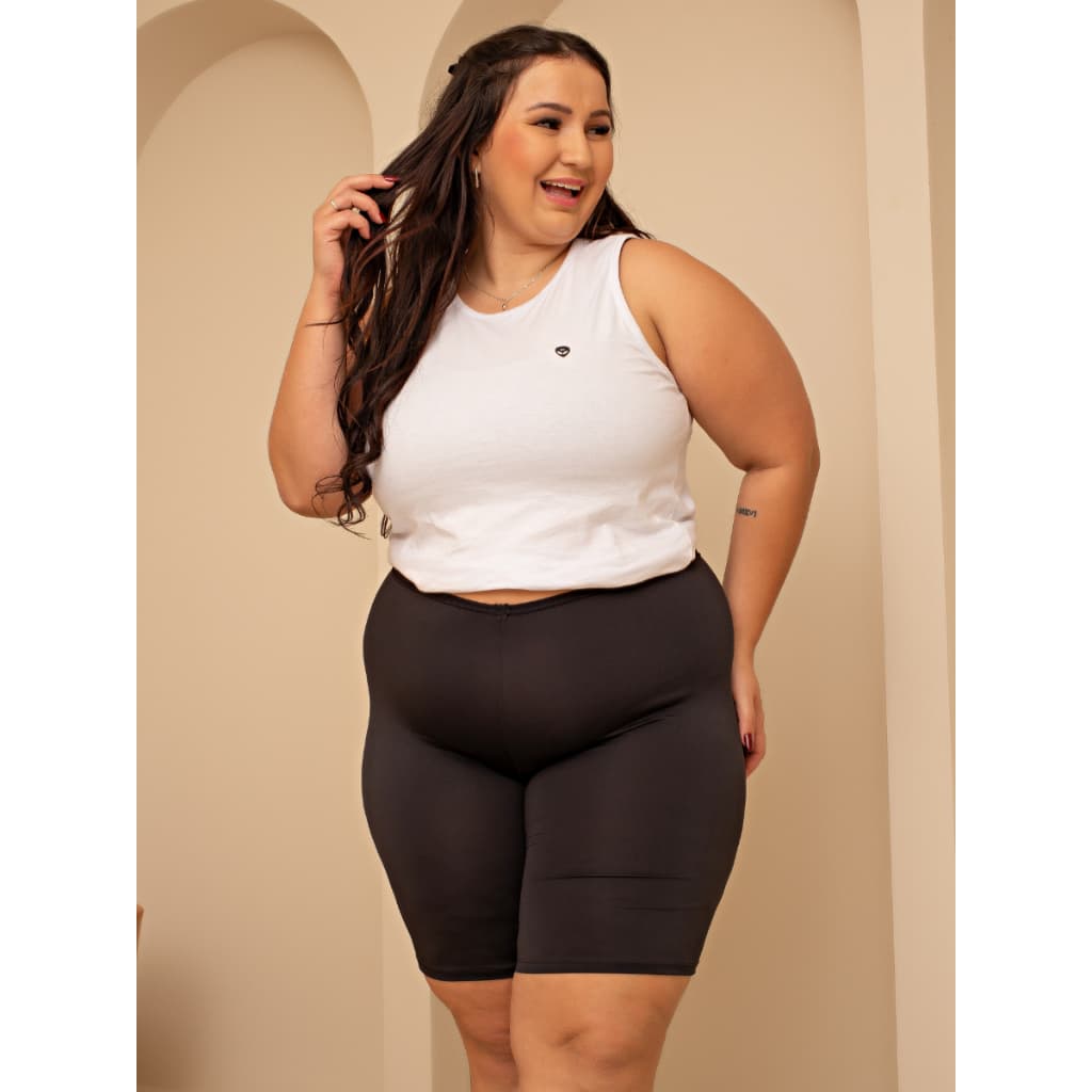 Bermuda Plus size anágua segunda pele feminino
