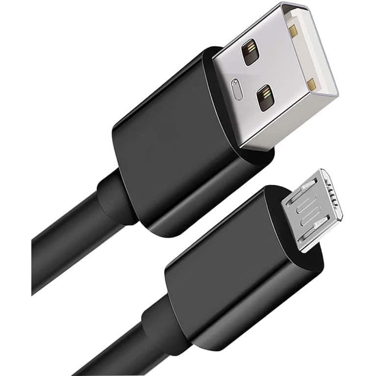 Cabo de Dados Turbo Micro USB V8 1 Metro Compatível Android Branco e Preto