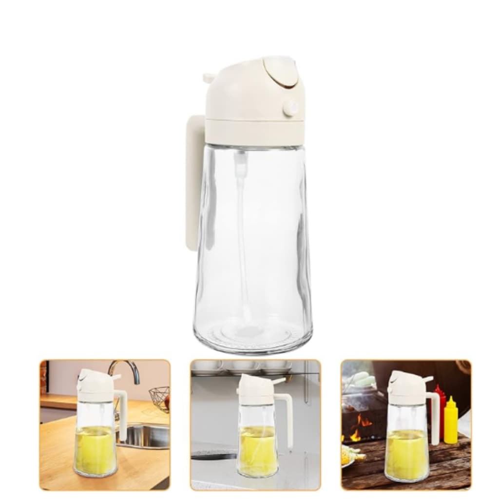 Porta Azeite de Vidro 400ml Frasco de Spray Azeite/Óleo Borrifador 400ml