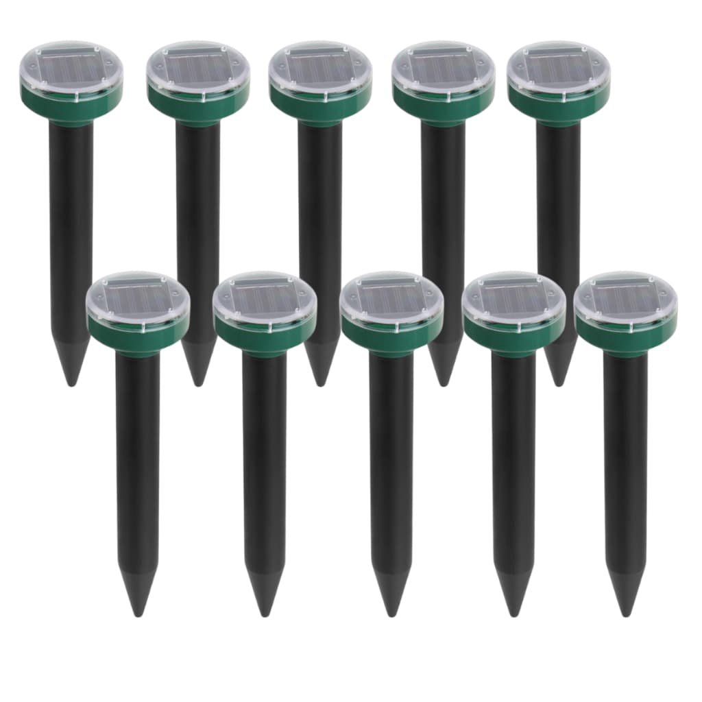KIT 10 Repelente Ultrassónico Energia Solar Jardim Peste Cobra Rato