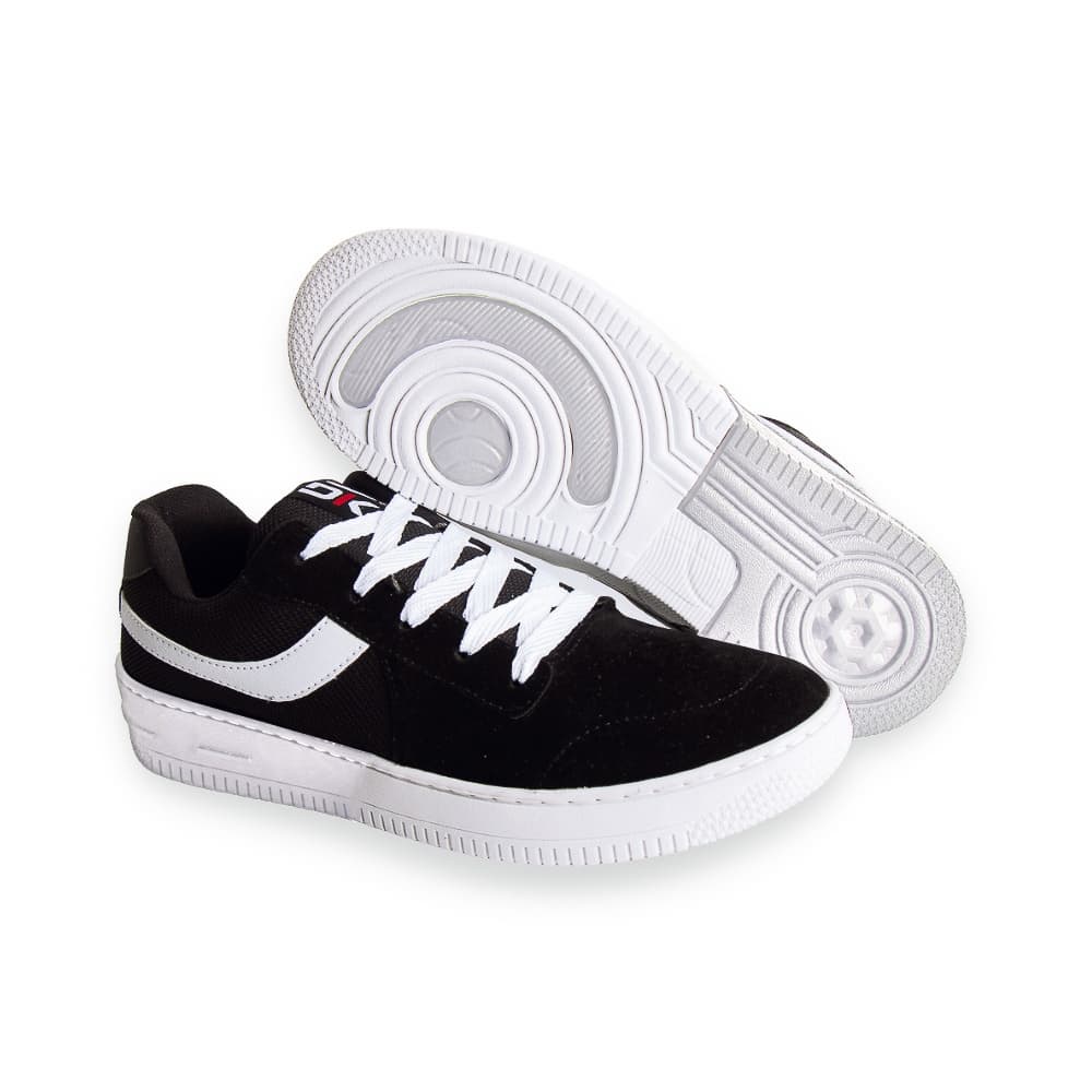 Tenis masculino DK skatista adulto original preto com branco de camurça casual  skate lançamento Confortável Promoção