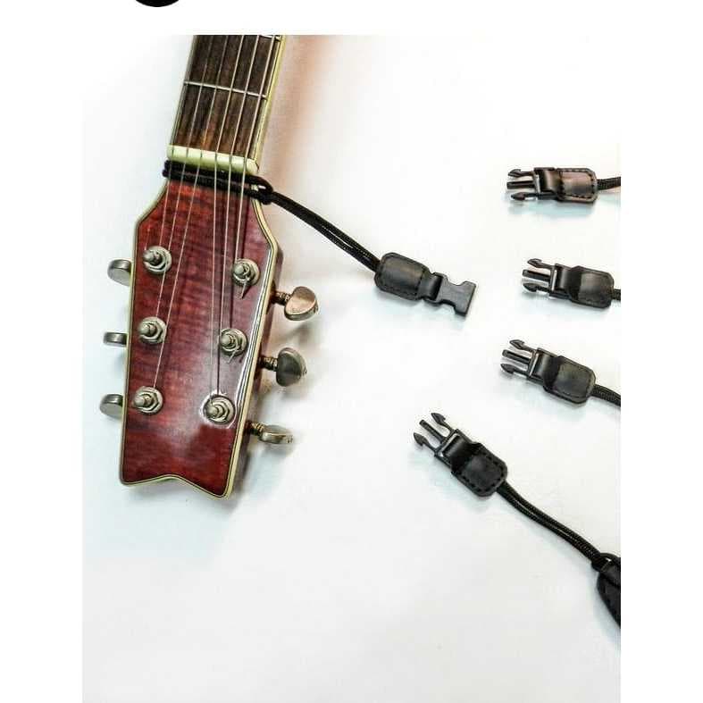 CORDÃO EXTENSOR CORDINHA PARA CORREIA SINTÉTICO PRETO PRENDEDOR QUICK RELEASE VIOLÃO GUITARRA CAVAQUINHO ULULELE
