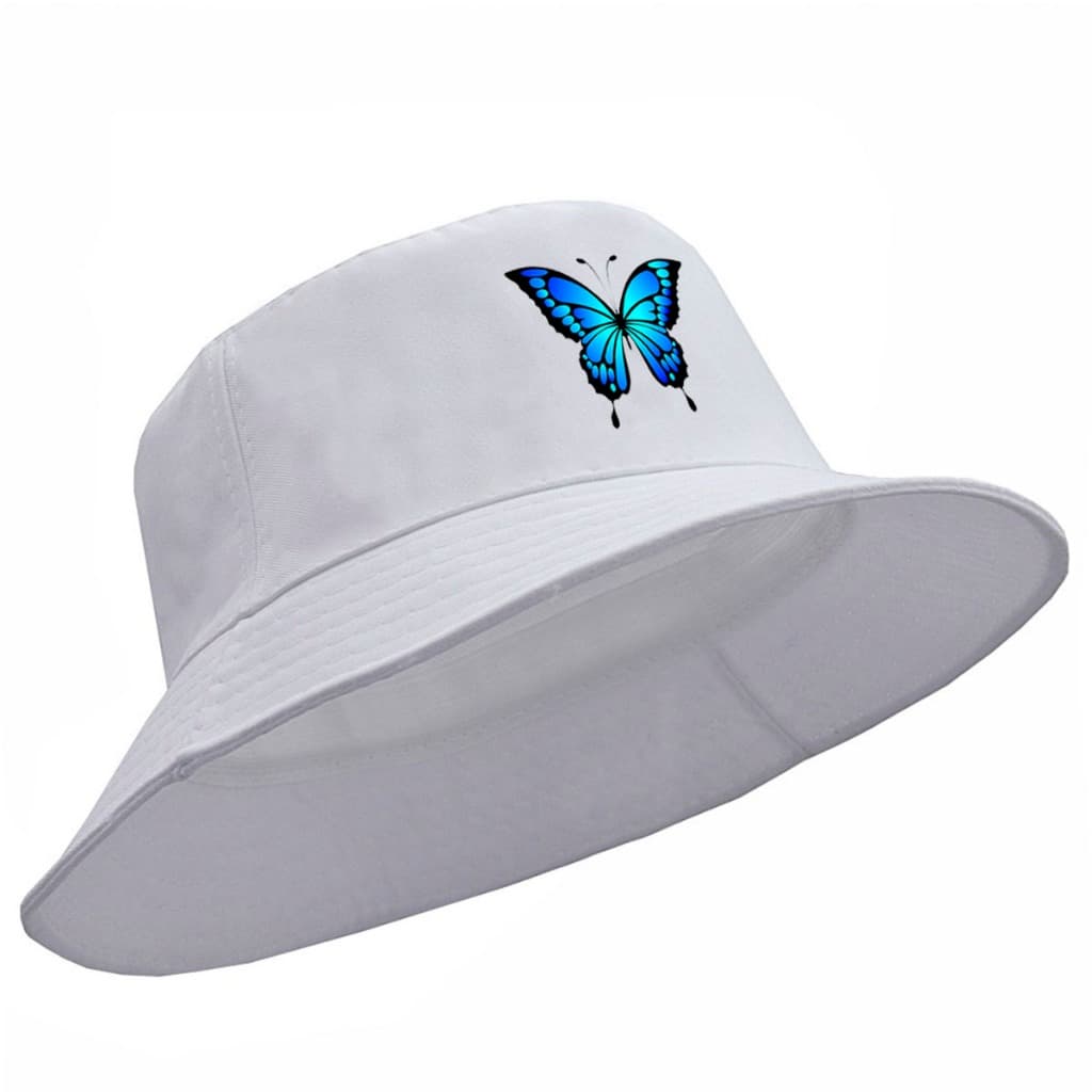 Chapéu Bucket Praia Hat Cata ovo Drip Borboleta Azul Butterfly Blue Feminino