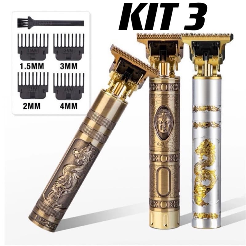 Máquina De Cortar Cabelo Para Barba Masculina Designer Aleatório Ou Massageador