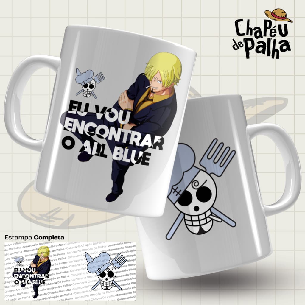 Caneca One Piece Porcelana 325ml – Anime – Presente Otaku - Vinsmoke Sanji