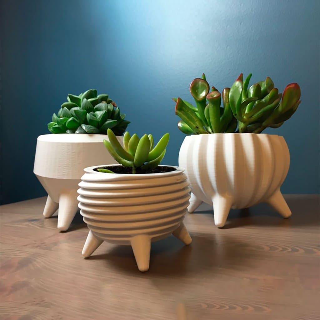 3 Vasos Cachepot Mini Suculenta Erva Flor Decoração Vasinho