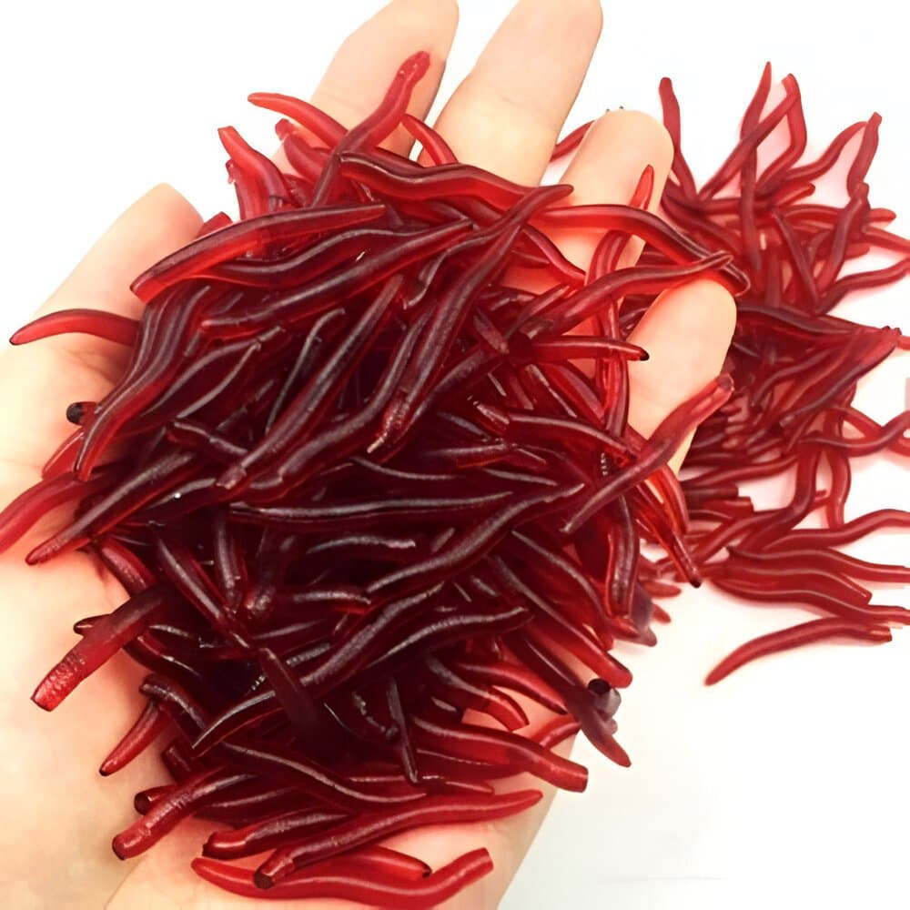50pcs Bionic Earthworm Silicone Macio Isca de Silicone Minhocas Conjunto de Iscas de Pesca para Carpa Iscas Artificiais de Peixe