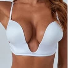 Kit 2 Sutiã Decote Profundo Com Bojo de Alça Regulável Soutien U Moda Feminina