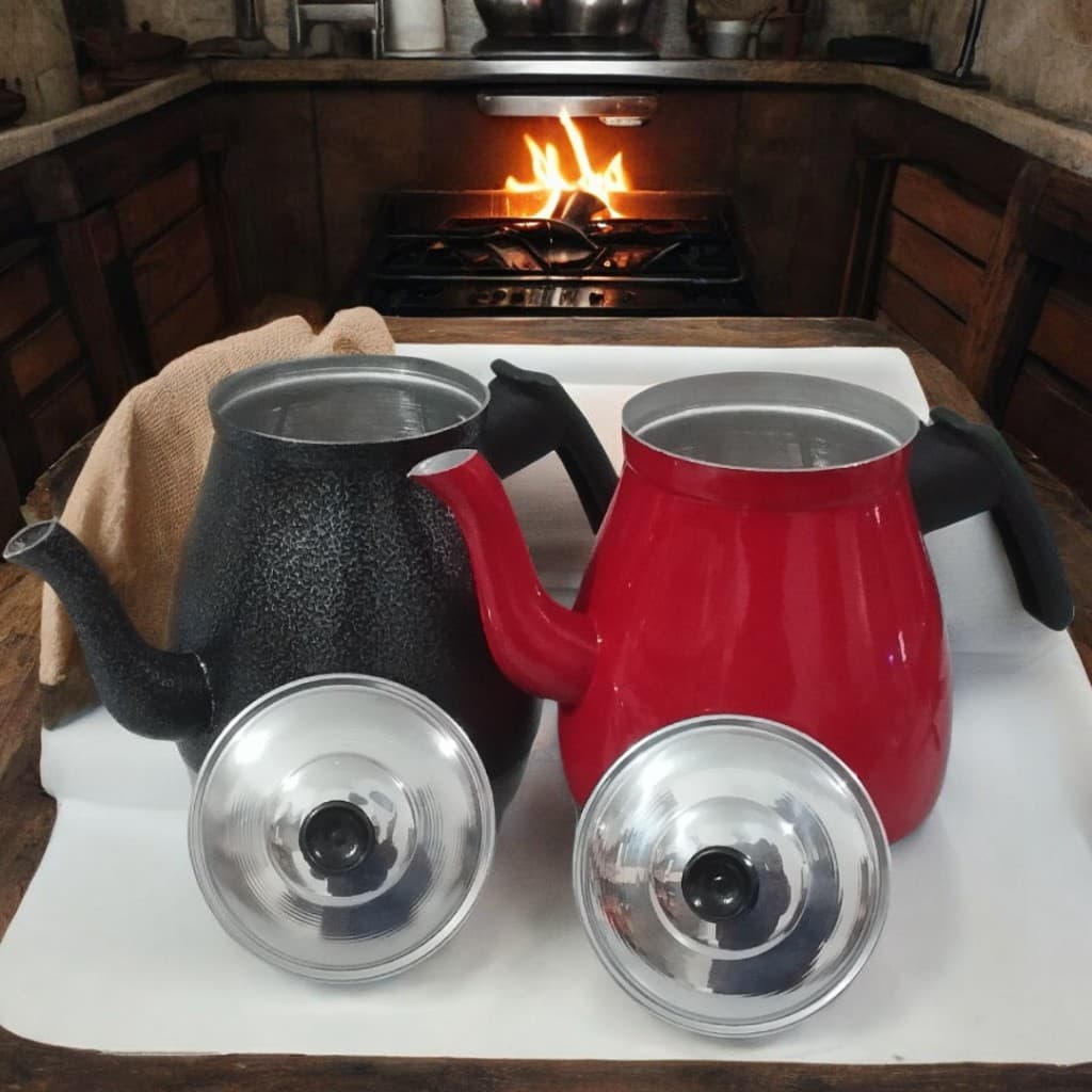 Bule De Café e Cha Em Aluminio 1,5 Litros Ou 1 Litro
