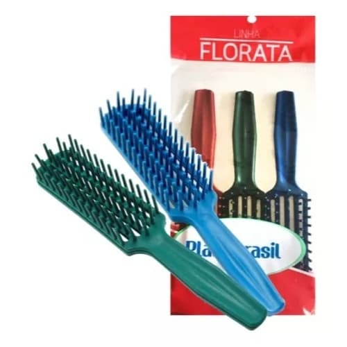3 Escova Desembaraça Cabelos De Plástico Pente Modelo Jacaré