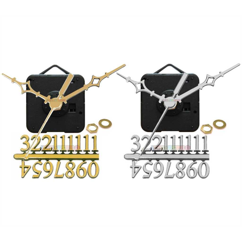 10 Máquinas Para Relogios + Ponteiros Universal + Números Arábico Dourado e Prata
