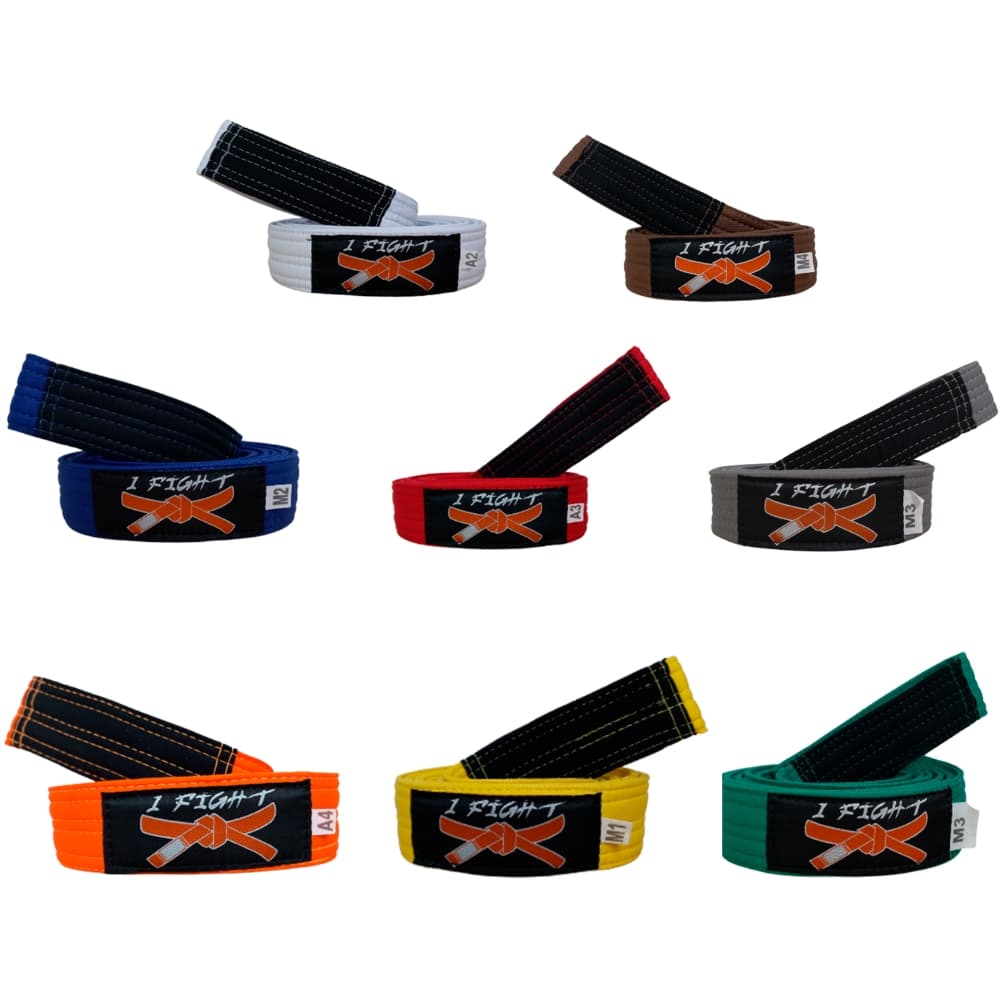 Faixa Kimono Artes Marciais Jiu-Jitsu Ponta Preta-1 Fit
