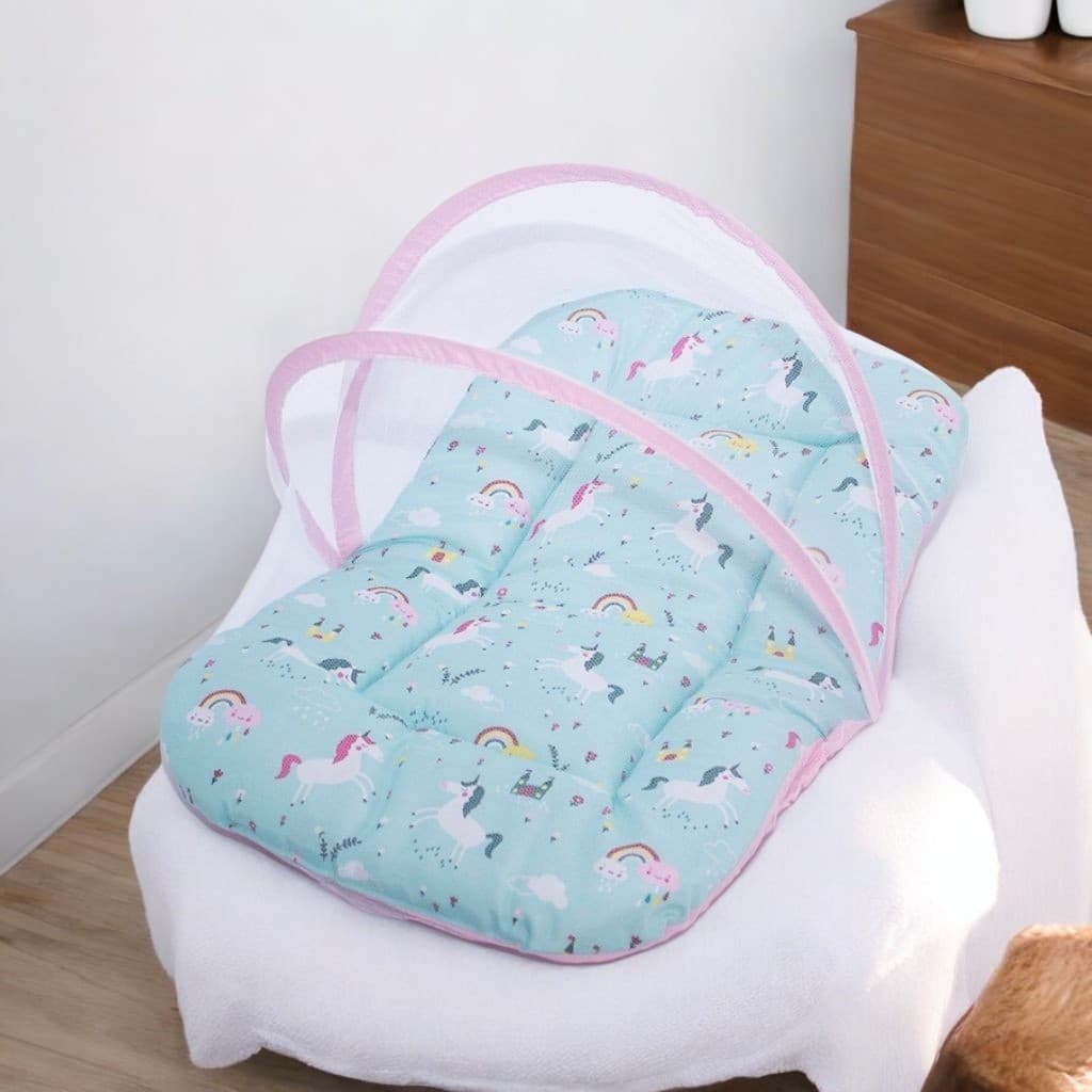 Berco Portátil Com Mosquiteiro Menina Personalizado Berço De Bebê Portátil