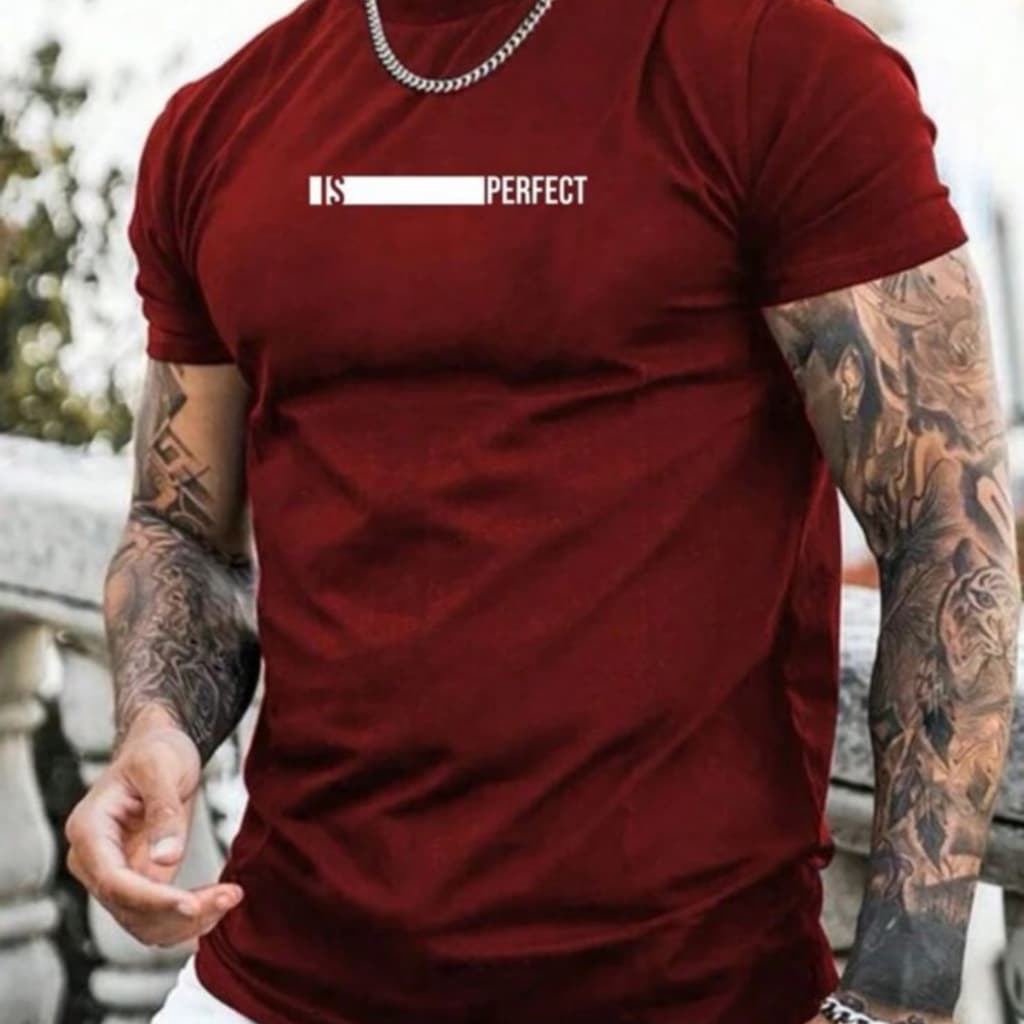 Camiseta Gola Redonda Masculina PERFECT Lançamento 100% Algodão Leve Confortavel Varias Cores