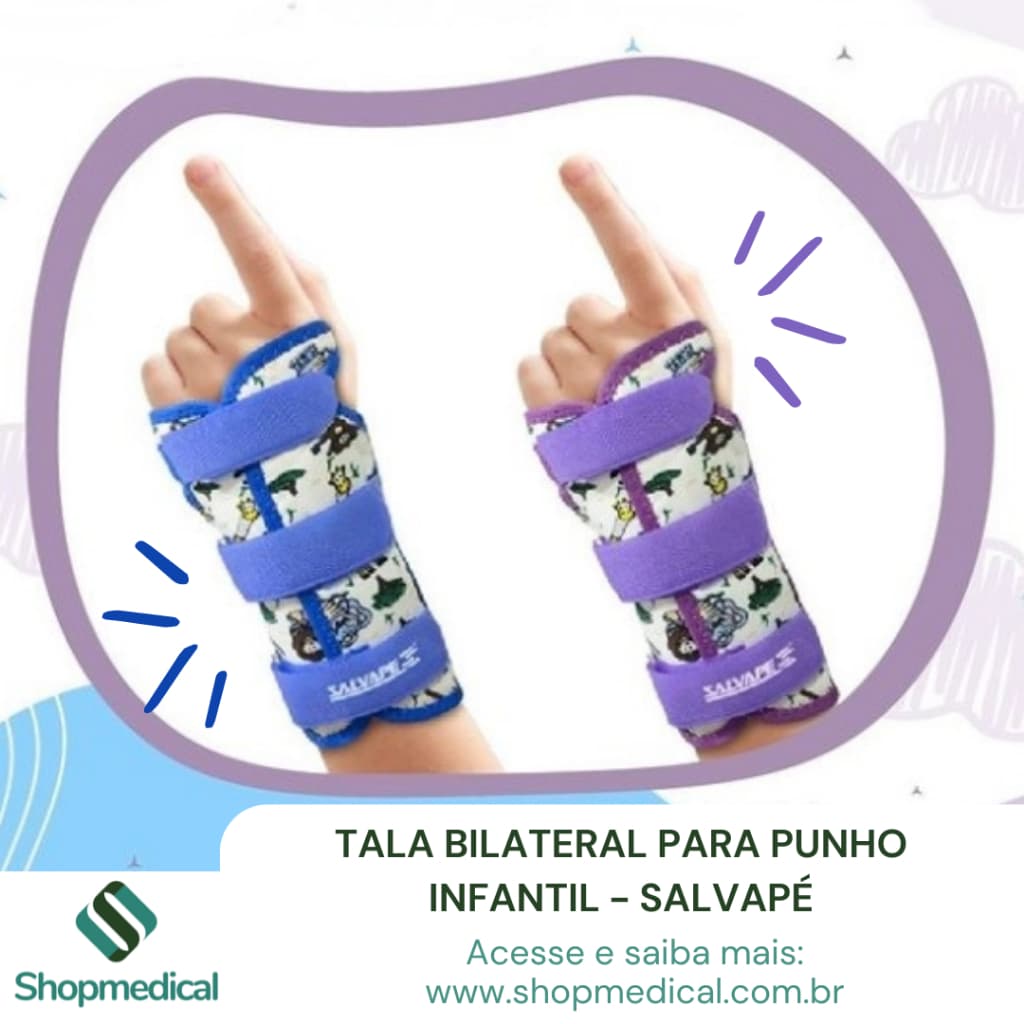 Tala Para Punho Bilateral  Infantil Lilás Salvapé