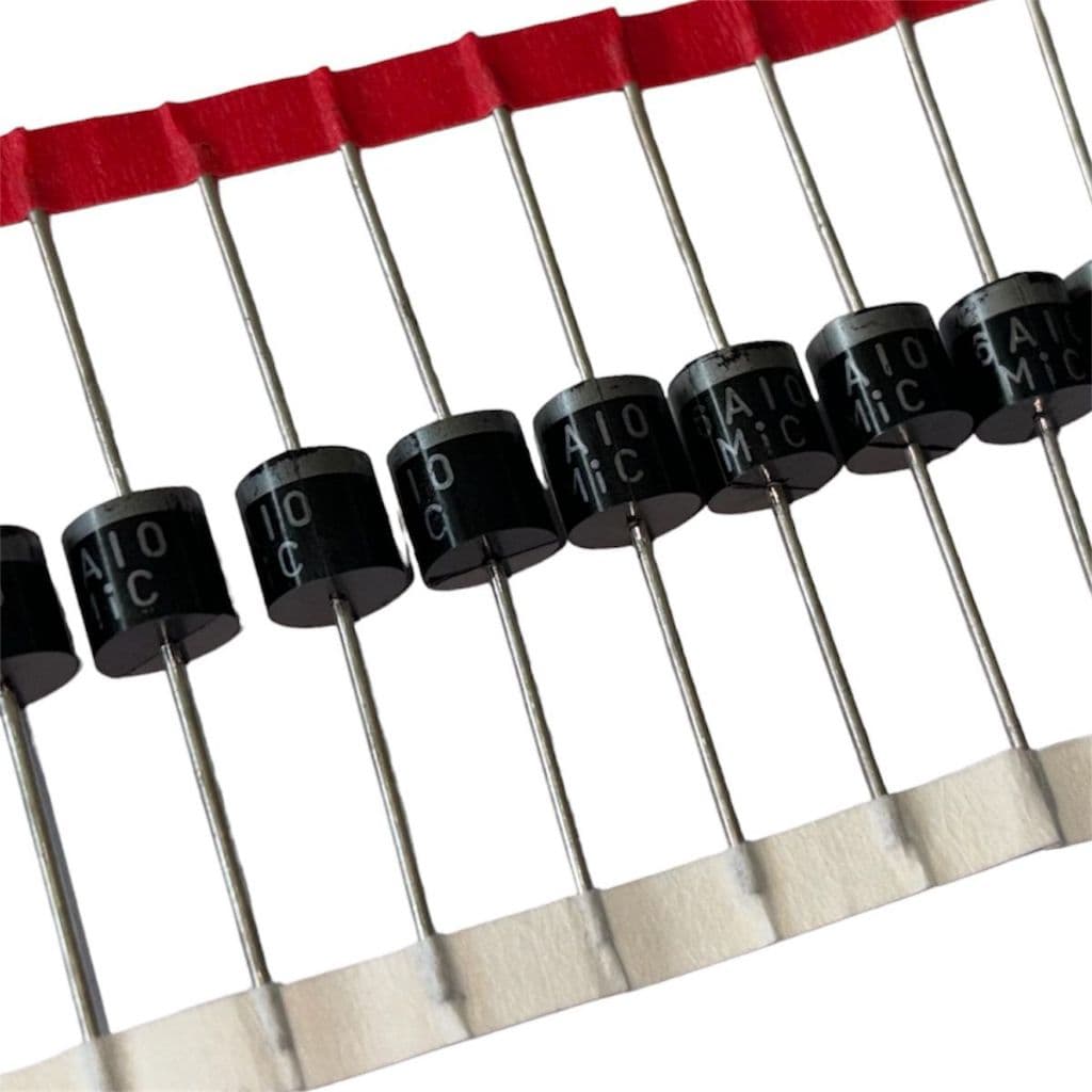 100 Peças- Diodo Retificador 6a10 6a 100v R-6