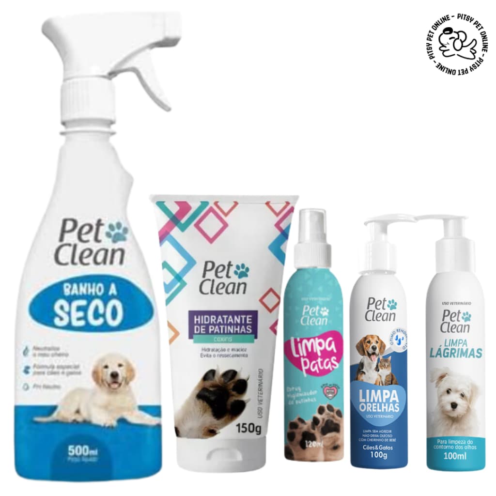 Kit Banho  higiene  para Cachorro e Gato-Banho a seco