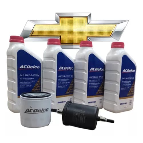 Kit Troca De Óleo - Linha GM NOVO Ac Delco 100% Sintético -  2004 a 2016 1.0 1.4 1.8