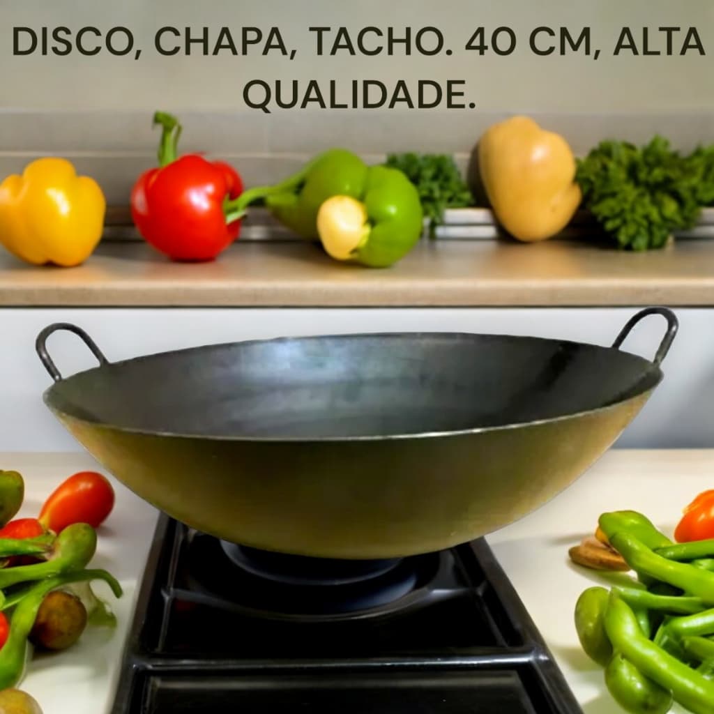 Disco Chapa de Entreveiro Tipo Arado Tacho Bifeira Frigideira 40cm