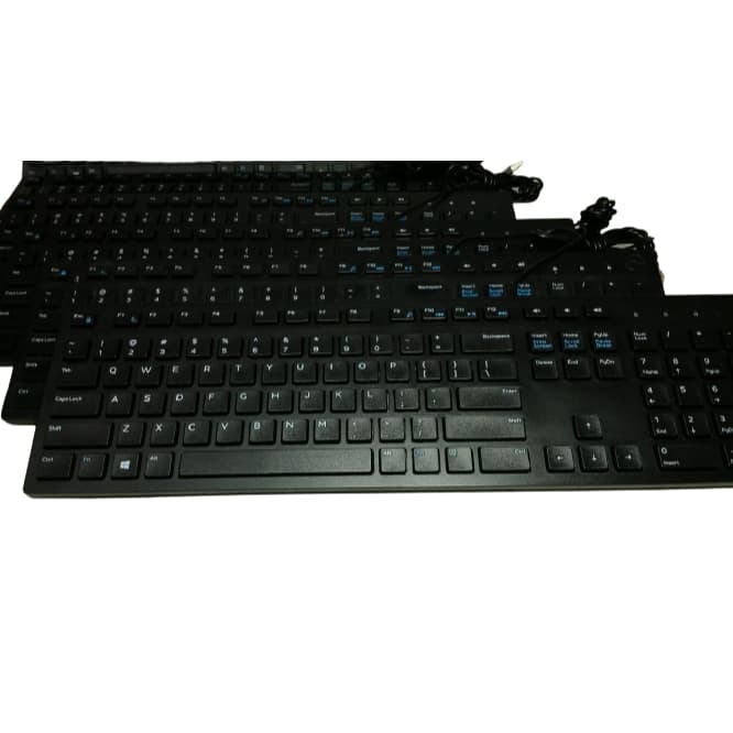Kit 5 Teclados Dell Kb216 Qwerty Inglês Cor Preto