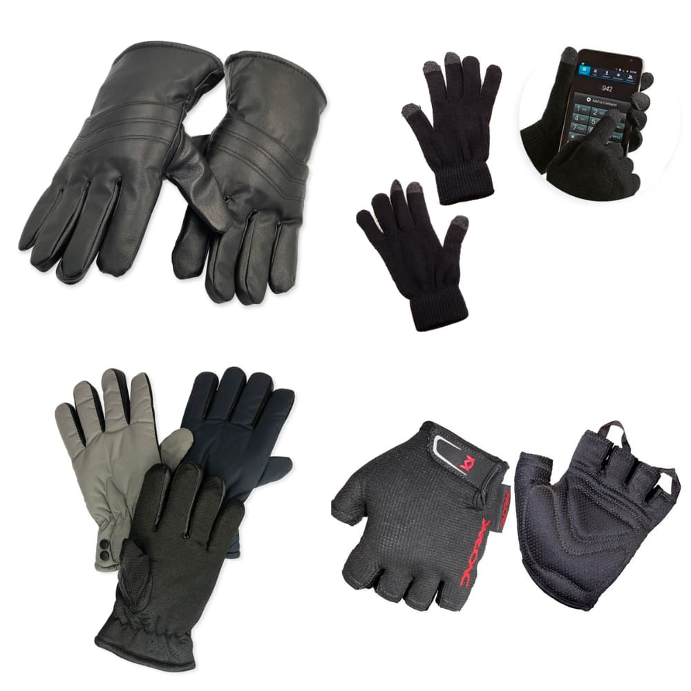 Luva Térmica de Couro Sintético - Tam. Único Luva Touch Screen Luva Para Bike