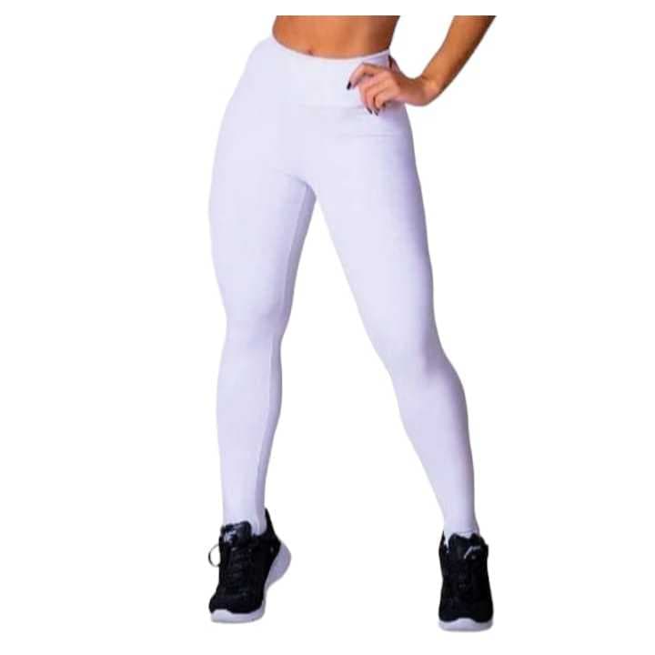 Calça Legging Branca Esteticista Enfermagem Grossa Suplex