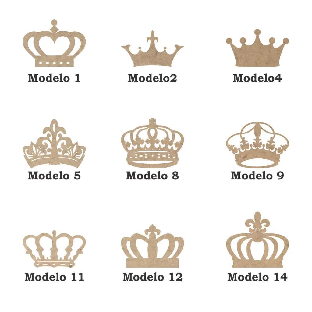 Kit 50 Coroas a escolha 6cm tag aplique mdf varios moldelos recortada a laser mdf 3mm cru