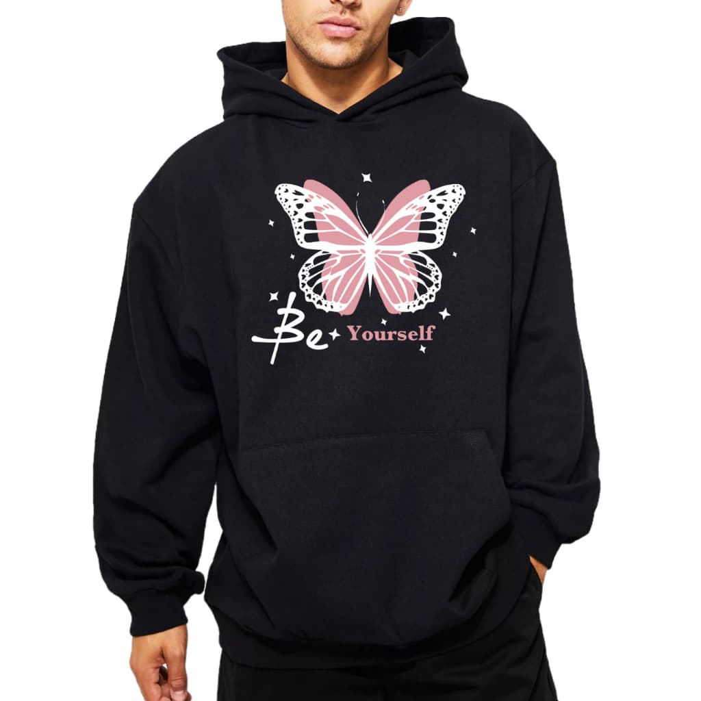 Casaco De Moletom Borboleta Blusa De Frio Flanelada Unissex
