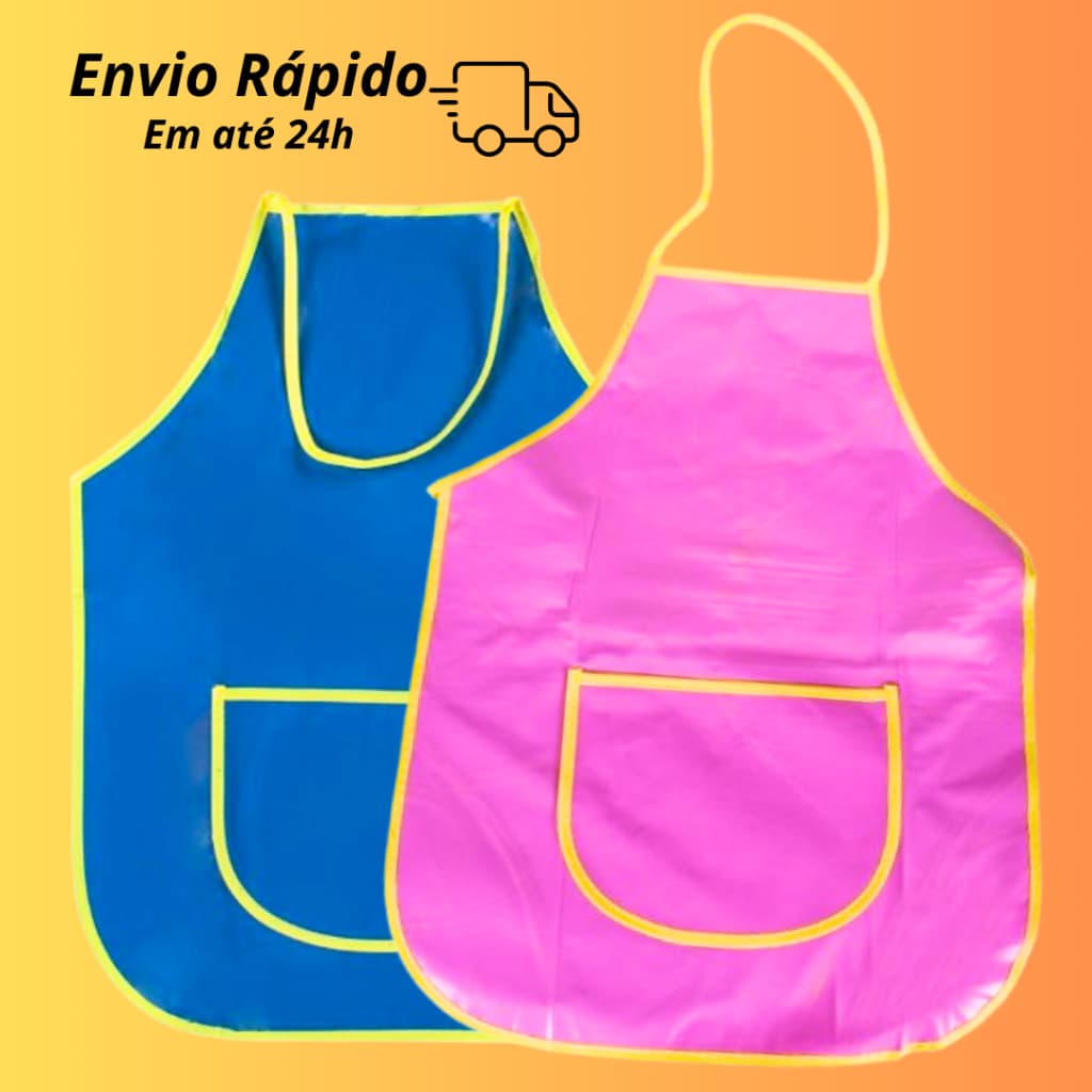 Avental de Cozinha Cores Diversas 100% Poliéster 55x77cm