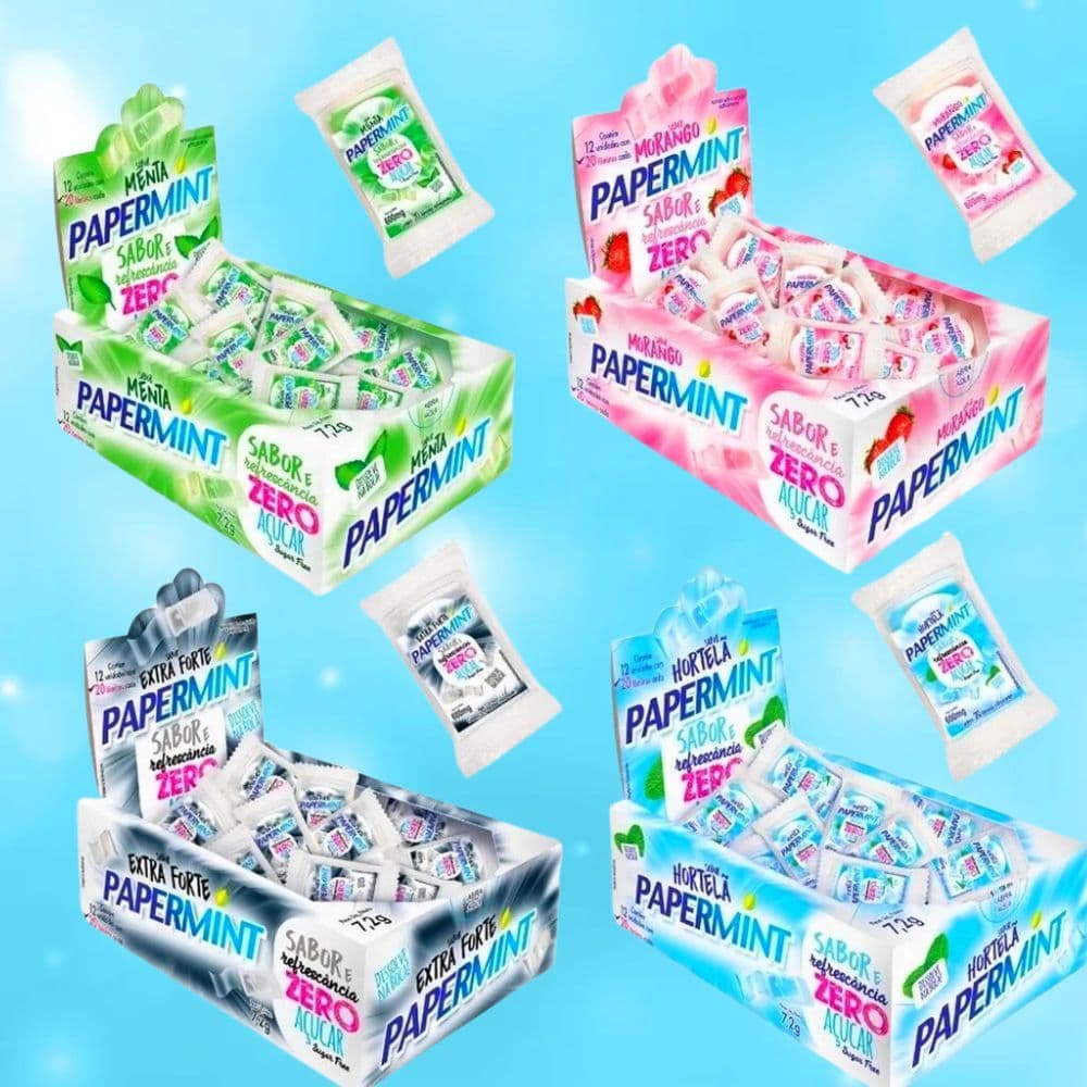 PaperMint Lâminas Refrescante Sem Açúcar - 10 Blister 20 Lâminas