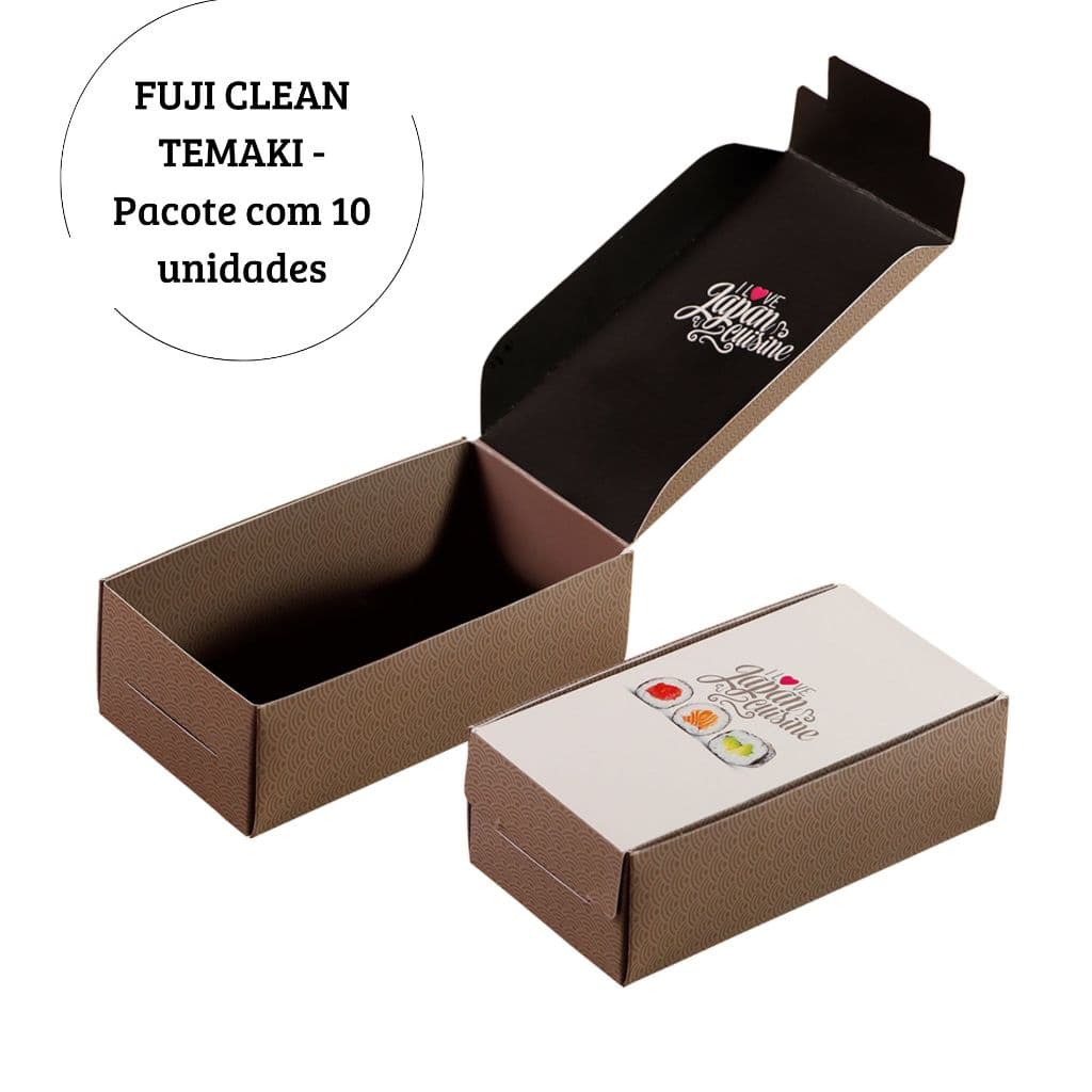 Pacote Econômico FUJI CLEAN TEMAKI 10 Unidades para Delivery Premium