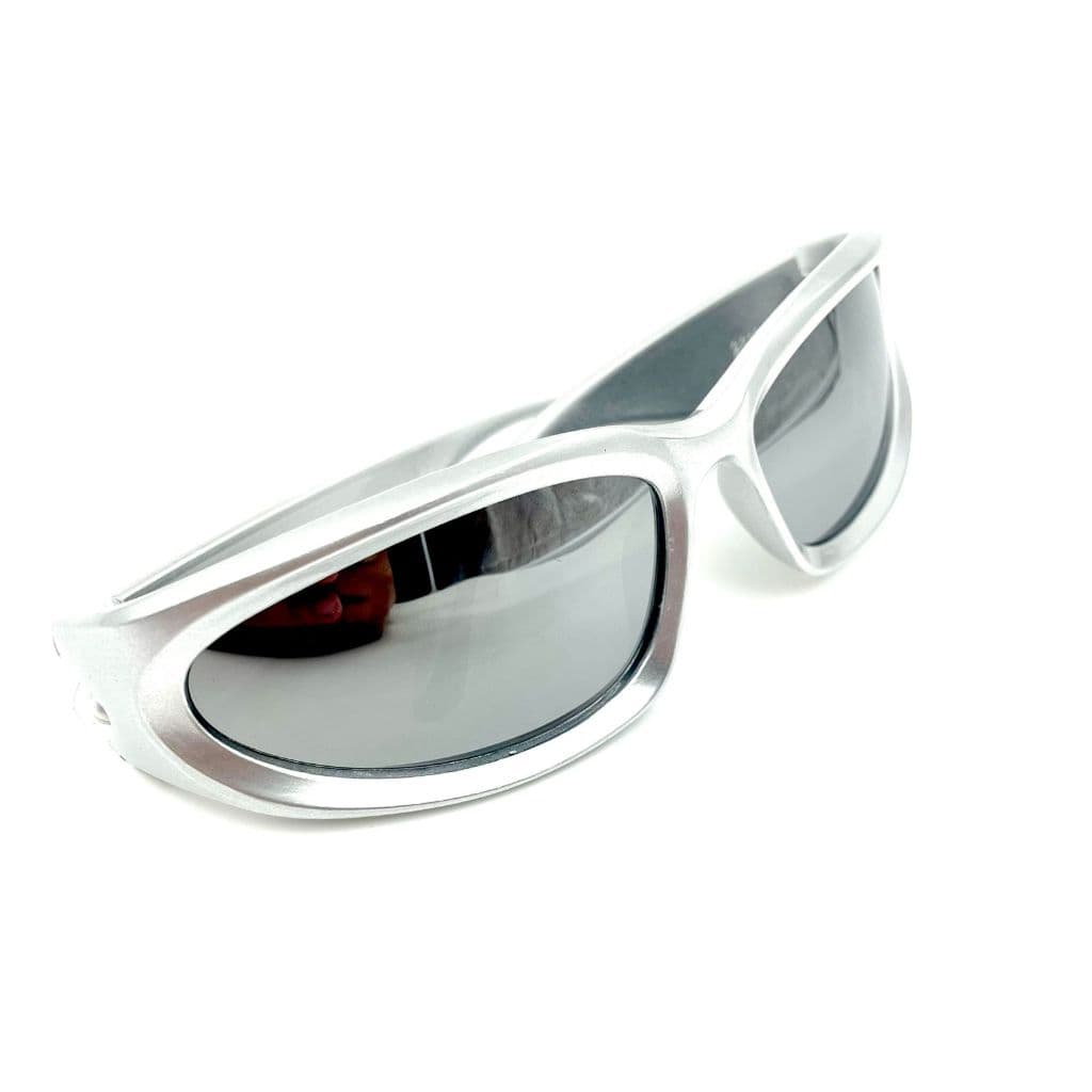 Óculos De Sol Masculino Feminino Futurista Y2K Lentes Prateada Modelo Unissex Uv400