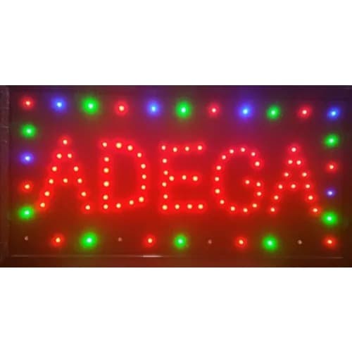 Painel De Led Letreiro Luminoso Placa Adega 110v E 220v