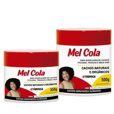 Mel Cola Cachos Naturais e Orgânicos Modelador Umidfica 350g e 500g.