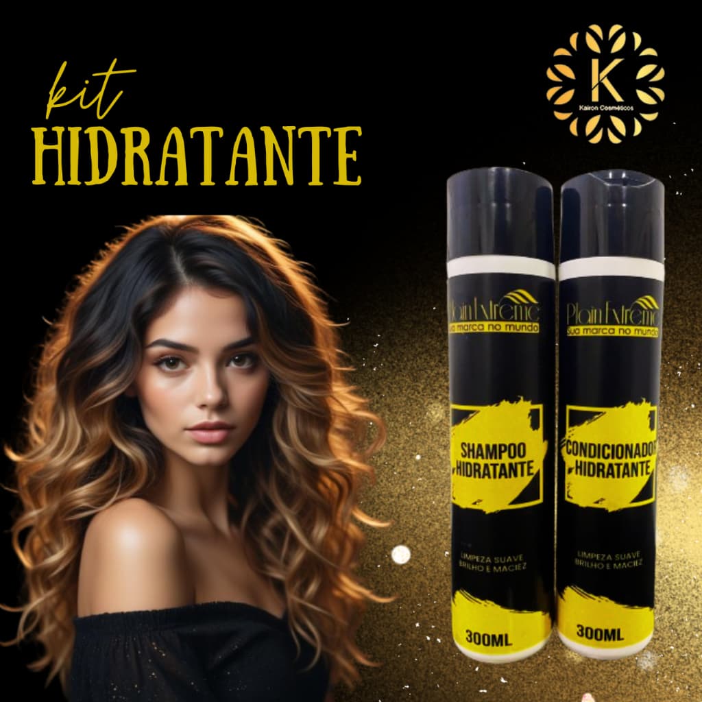 Kit HIDRATANTE Shampoo e Condicionador 300mL Kairon Cosméticos